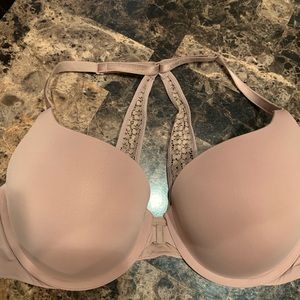 Victoria’s Secret 36D racerback bra. Tan